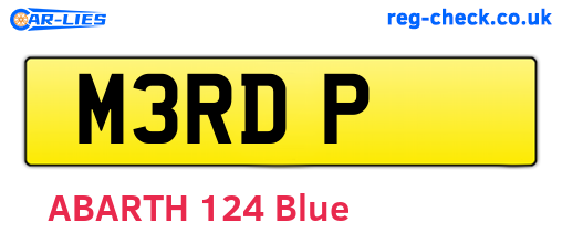 M3RDP are the vehicle registration plates.