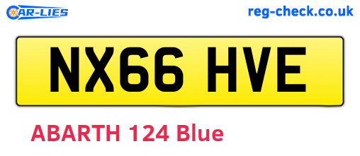NX66HVE are the vehicle registration plates.