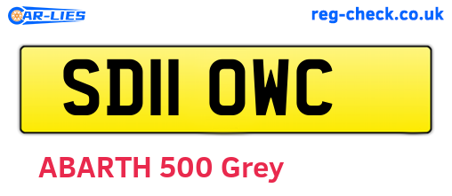 SD11OWC are the vehicle registration plates.