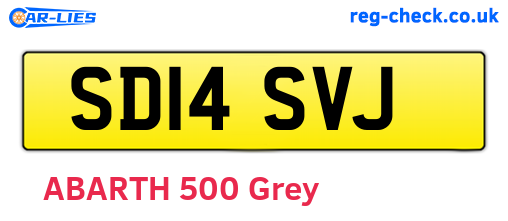 SD14SVJ are the vehicle registration plates.