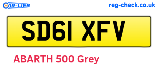 SD61XFV are the vehicle registration plates.