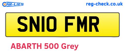 SN10FMR are the vehicle registration plates.