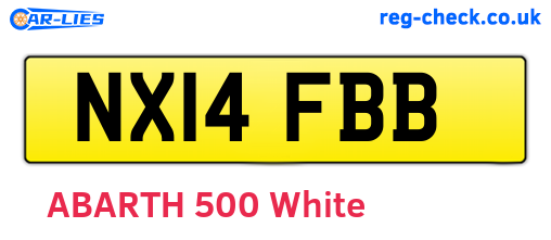 NX14FBB are the vehicle registration plates.