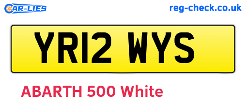 YR12WYS are the vehicle registration plates.