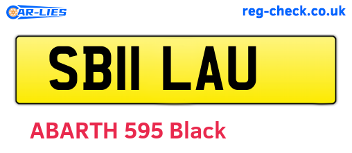 SB11LAU are the vehicle registration plates.