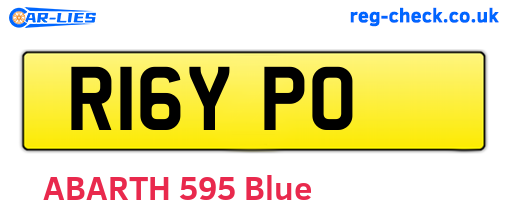 R16YPO are the vehicle registration plates.