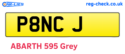 P8NCJ are the vehicle registration plates.