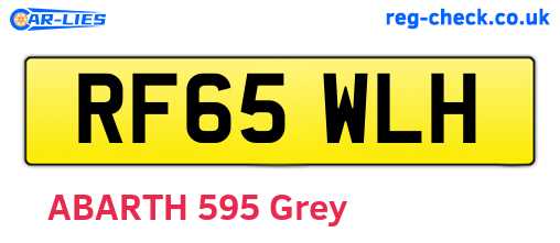 RF65WLH are the vehicle registration plates.
