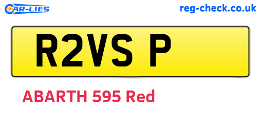 R2VSP are the vehicle registration plates.
