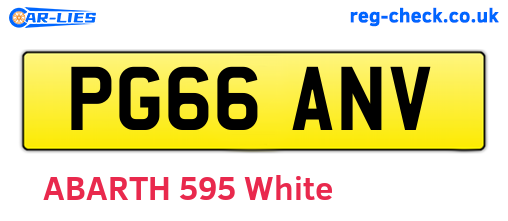 PG66ANV are the vehicle registration plates.