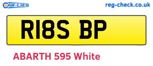 R18SBP are the vehicle registration plates.