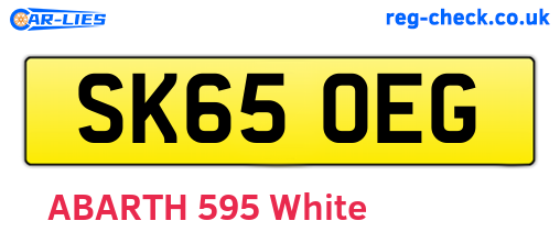 SK65OEG are the vehicle registration plates.