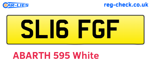 SL16FGF are the vehicle registration plates.