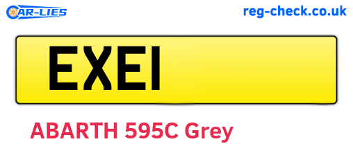 EXE1 are the vehicle registration plates.