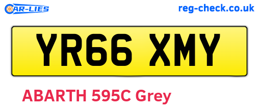 YR66XMY are the vehicle registration plates.