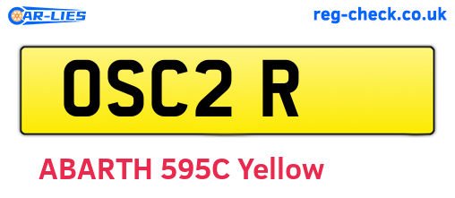 OSC2R are the vehicle registration plates.