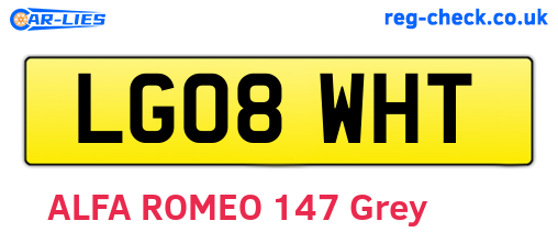 LG08WHT are the vehicle registration plates.