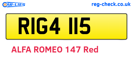 RIG4115 are the vehicle registration plates.