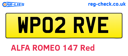 WP02RVE are the vehicle registration plates.