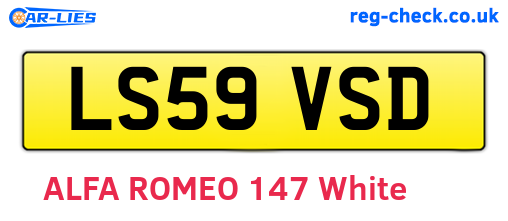 LS59VSD are the vehicle registration plates.