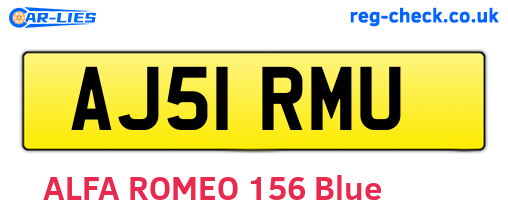AJ51RMU are the vehicle registration plates.