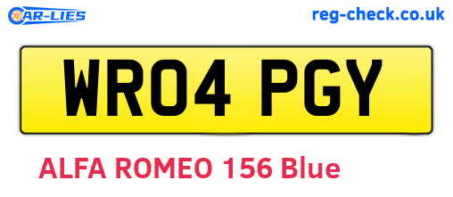 WR04PGY are the vehicle registration plates.