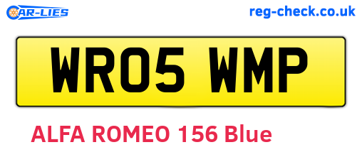 WR05WMP are the vehicle registration plates.