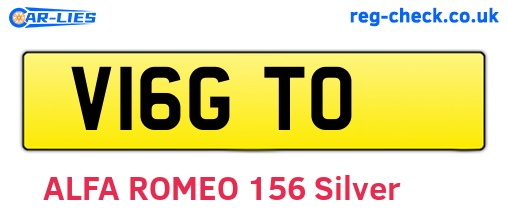V16GTO are the vehicle registration plates.