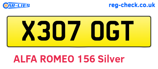 X307OGT are the vehicle registration plates.