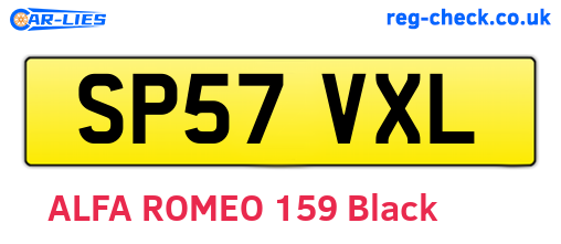 SP57VXL are the vehicle registration plates.
