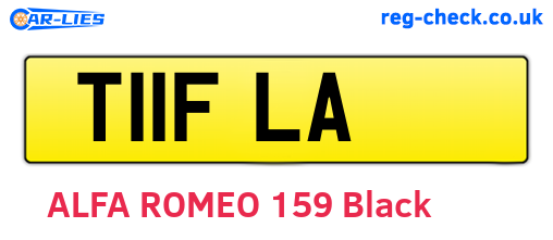 T11FLA are the vehicle registration plates.
