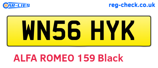 WN56HYK are the vehicle registration plates.