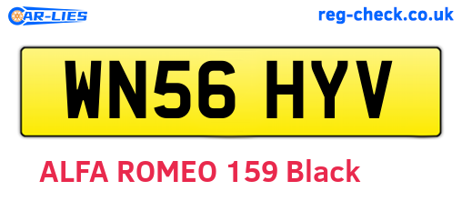 WN56HYV are the vehicle registration plates.