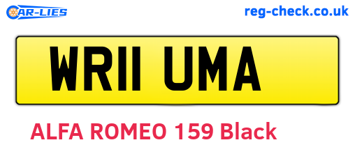 WR11UMA are the vehicle registration plates.
