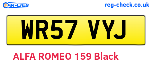 WR57VYJ are the vehicle registration plates.