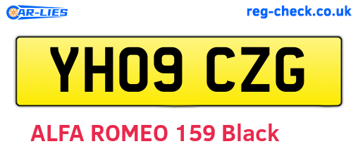YH09CZG are the vehicle registration plates.