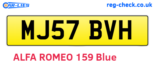 MJ57BVH are the vehicle registration plates.
