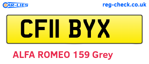 CF11BYX are the vehicle registration plates.