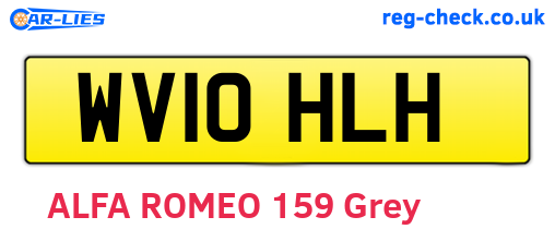 WV10HLH are the vehicle registration plates.