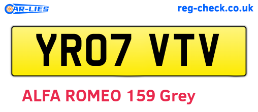 YR07VTV are the vehicle registration plates.