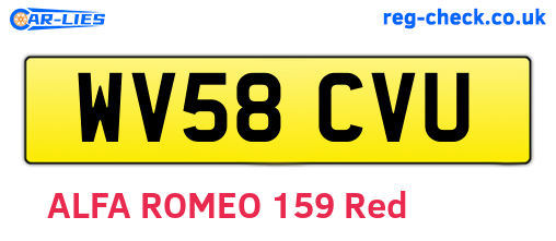 WV58CVU are the vehicle registration plates.
