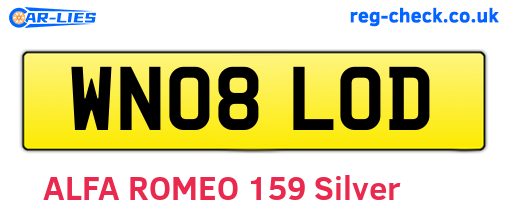 WN08LOD are the vehicle registration plates.