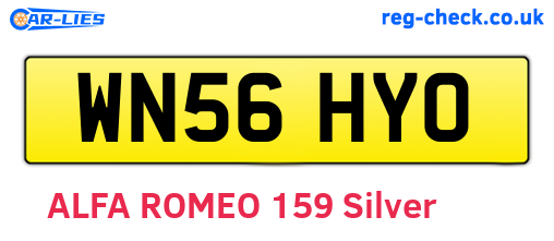WN56HYO are the vehicle registration plates.