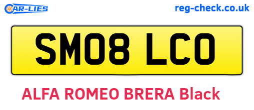 SM08LCO are the vehicle registration plates.