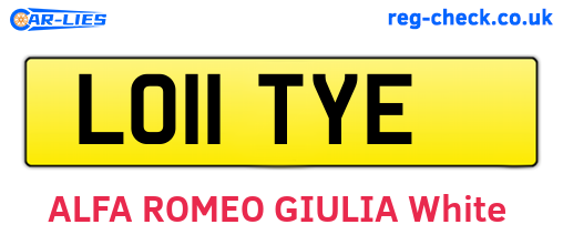 LO11TYE are the vehicle registration plates.