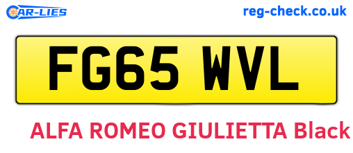 FG65WVL are the vehicle registration plates.