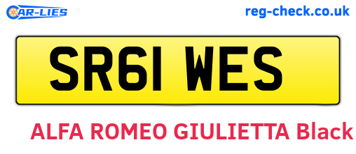 SR61WES are the vehicle registration plates.
