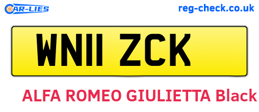 WN11ZCK are the vehicle registration plates.