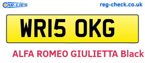 WR15OKG are the vehicle registration plates.