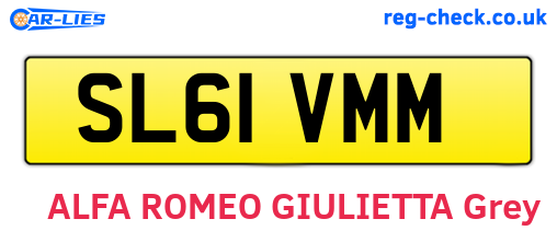 SL61VMM are the vehicle registration plates.